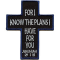Jeremiah 29:11 Cross Patch Bible Scripture Truth Embroidered Iron-On