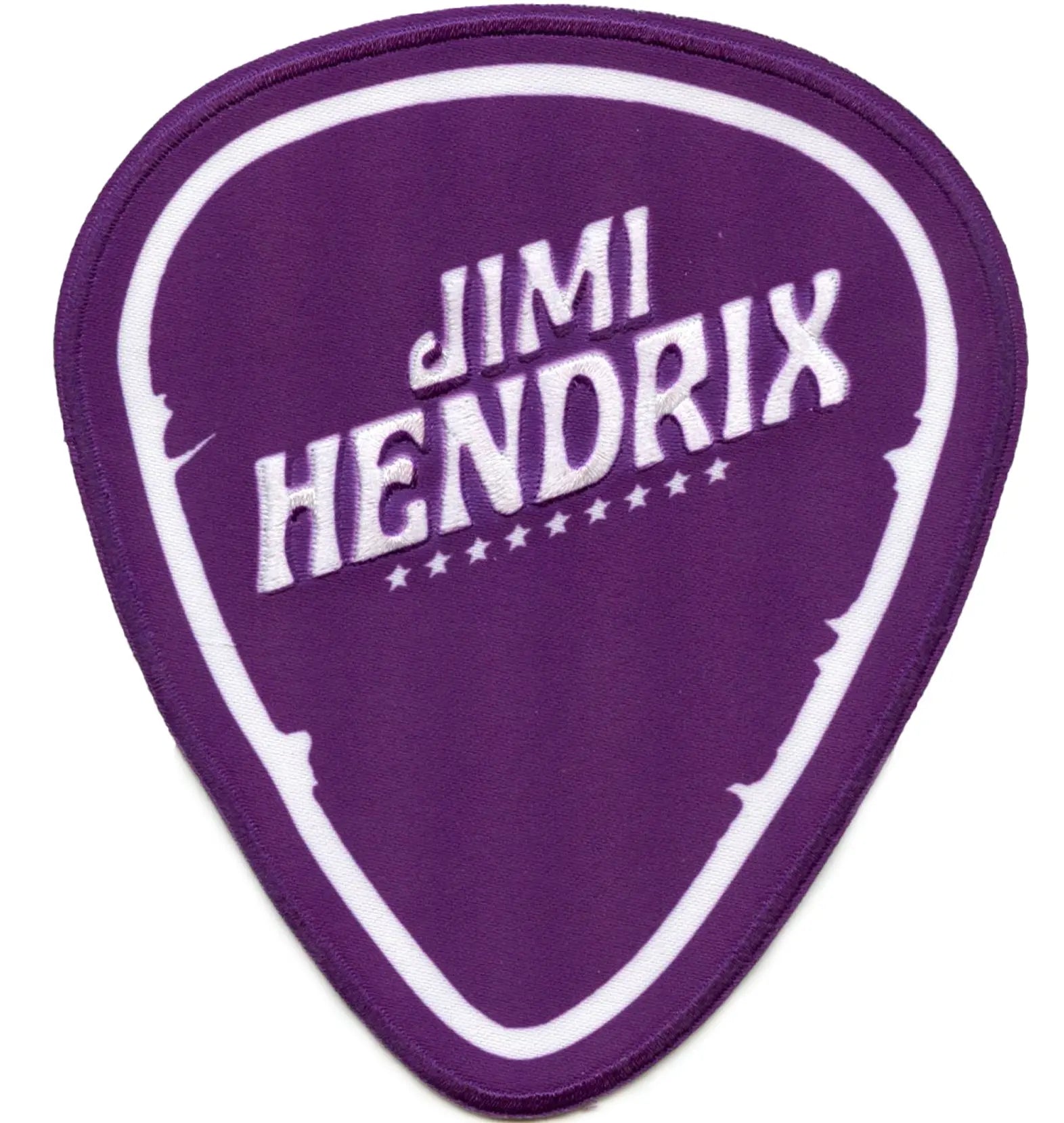 Jimi Hendrix Plectrum Guitar Pick Patch Psychedelic Rock Woven Iron On