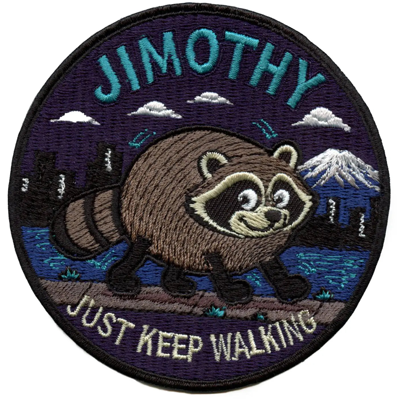 Jimothy Raccoon Love Patch Seattle Animal Meme Embroidered Iron On