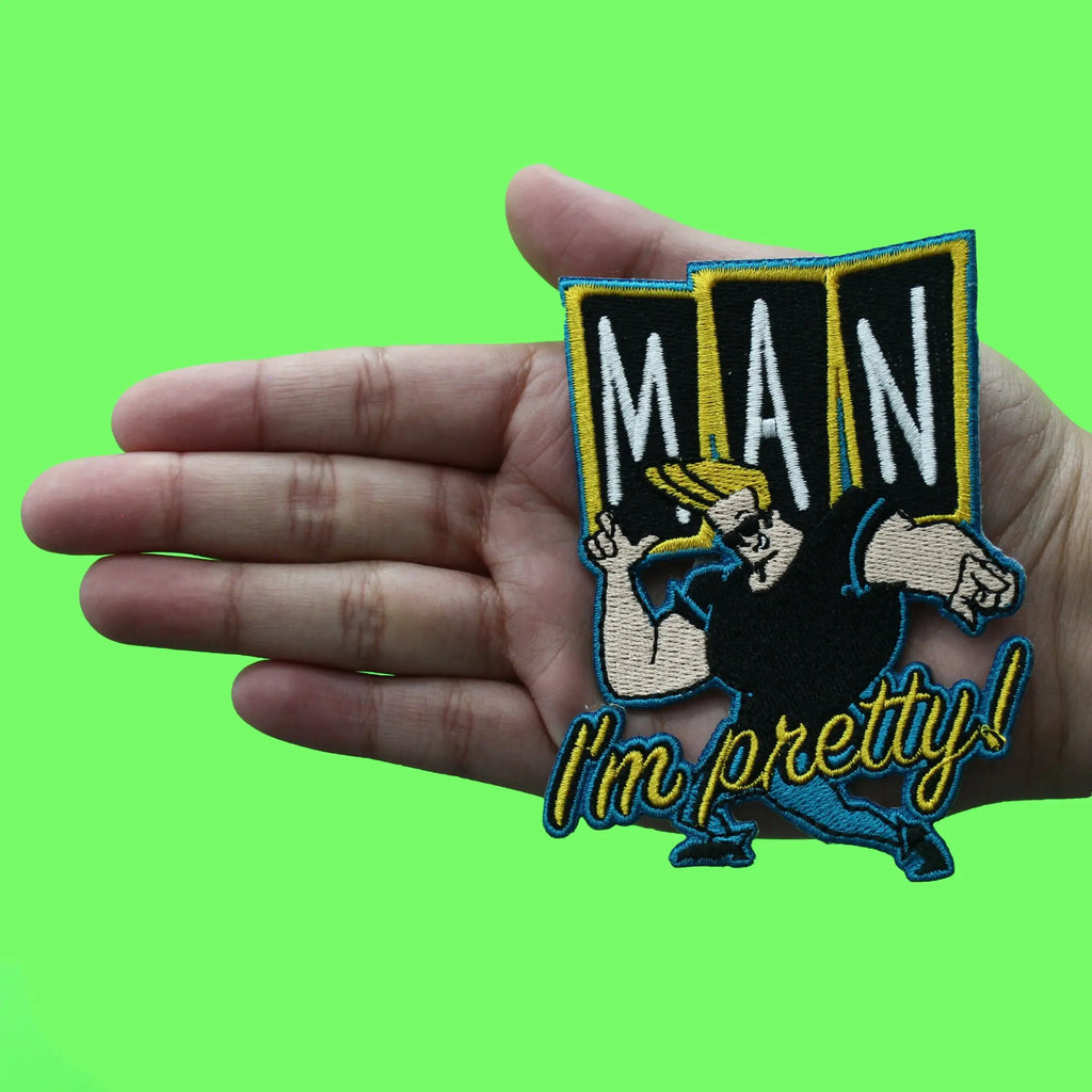 Johnny Bravo I'm Pretty Pose Patch Cartoon Network Animation Embroidered Iron On