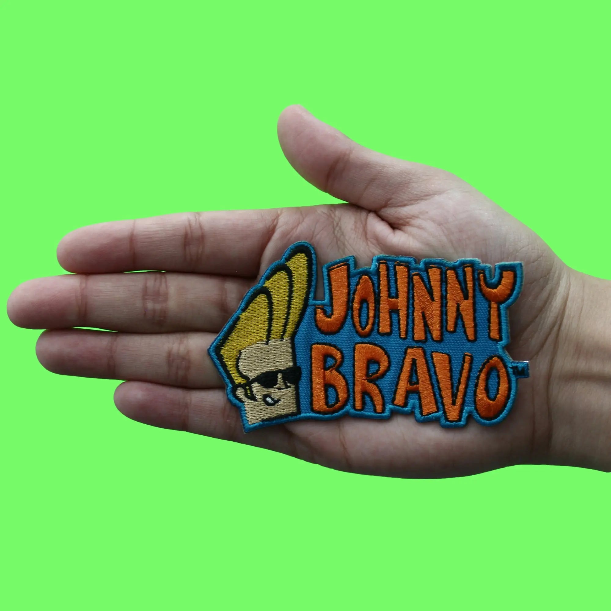 Johnny Bravo Logo Patch Cartoon Network Animation Embroidered Iron On