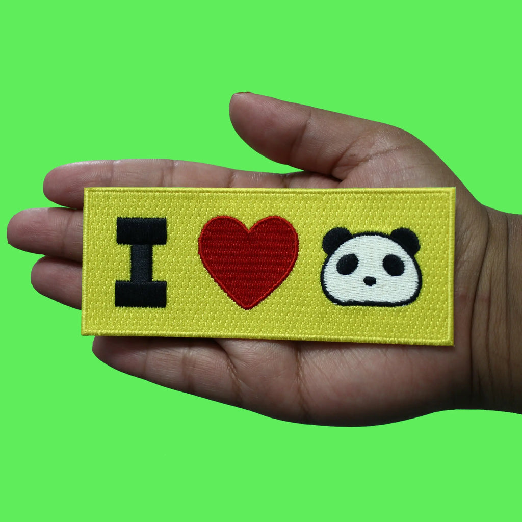 Jujutsu Kaisen Armband Patch Love Panda Anime Embroidered Iron-On