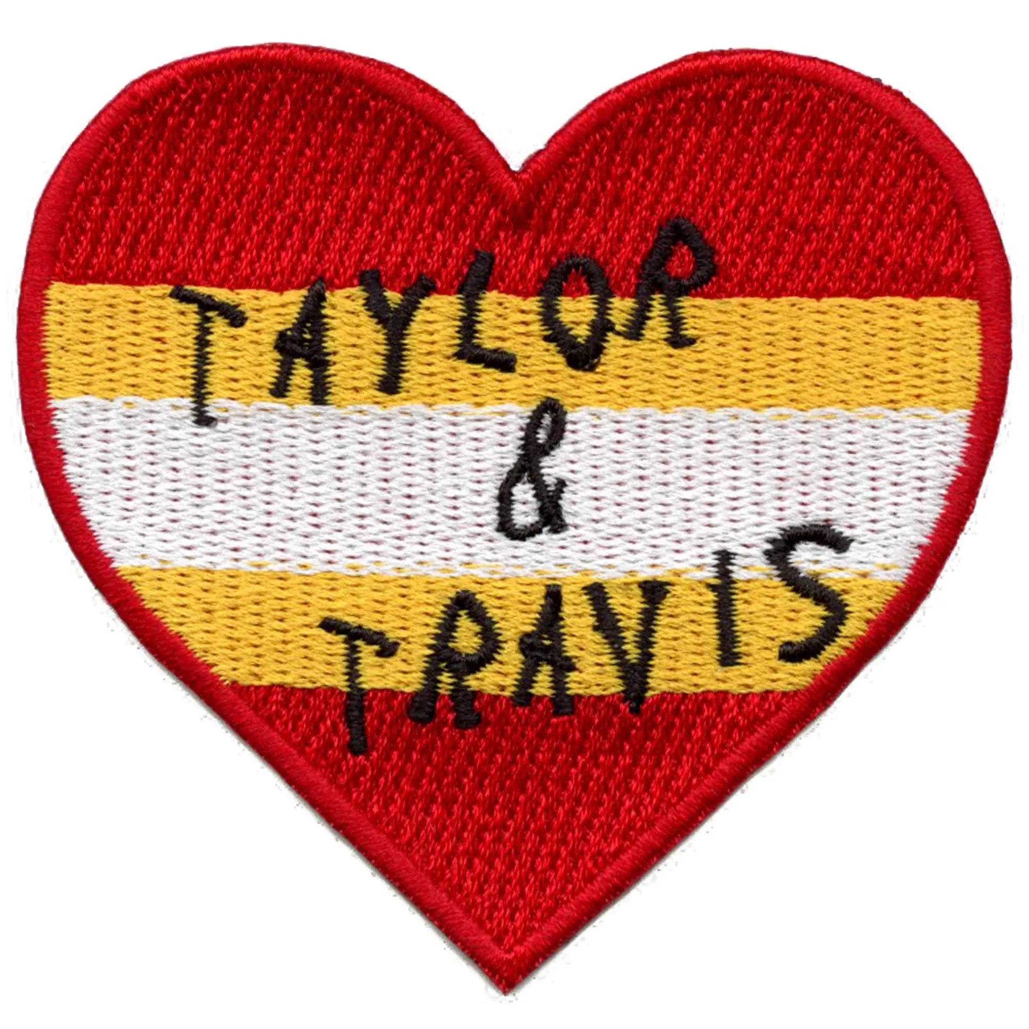 Patch coeur esprit football Kansas City Couple Artiste brodé thermocollant