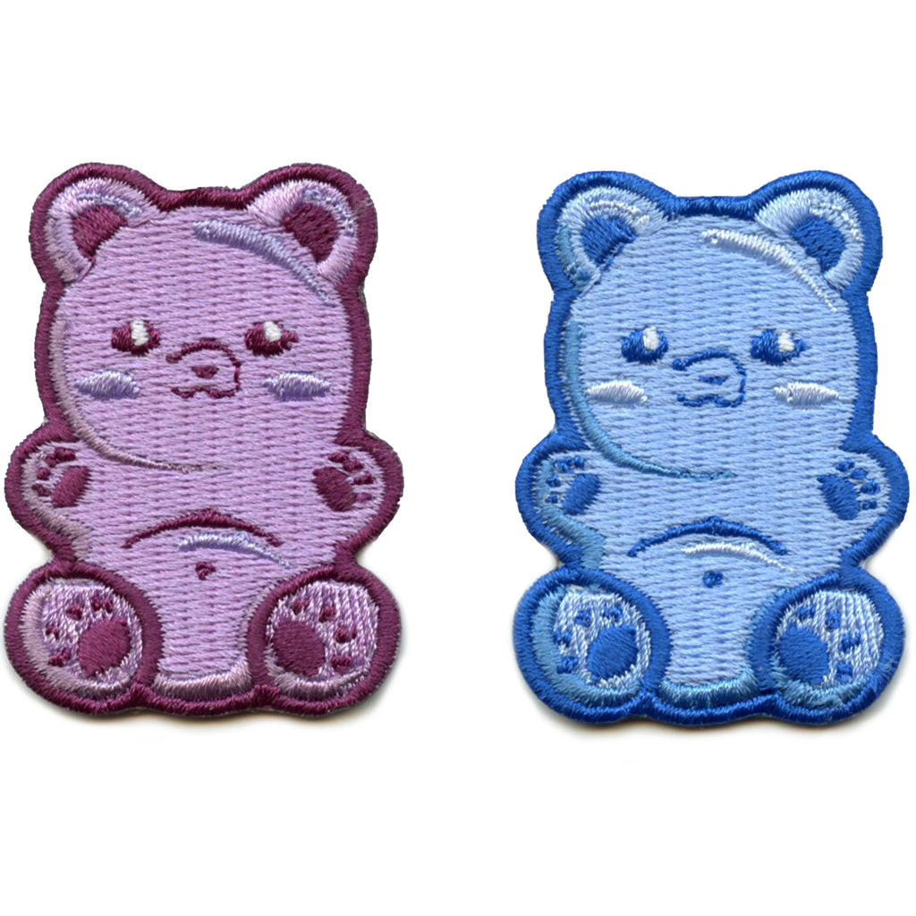 Kawaii Gummy Bears 2 Piece Set Patch Happy Cute Food Embroidered Iron-On