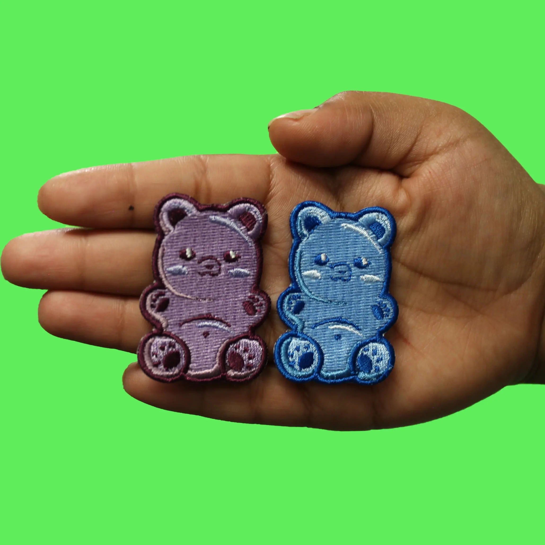 Kawaii Gummy Bears 2 Piece Set Patch Happy Cute Food Embroidered Iron-On