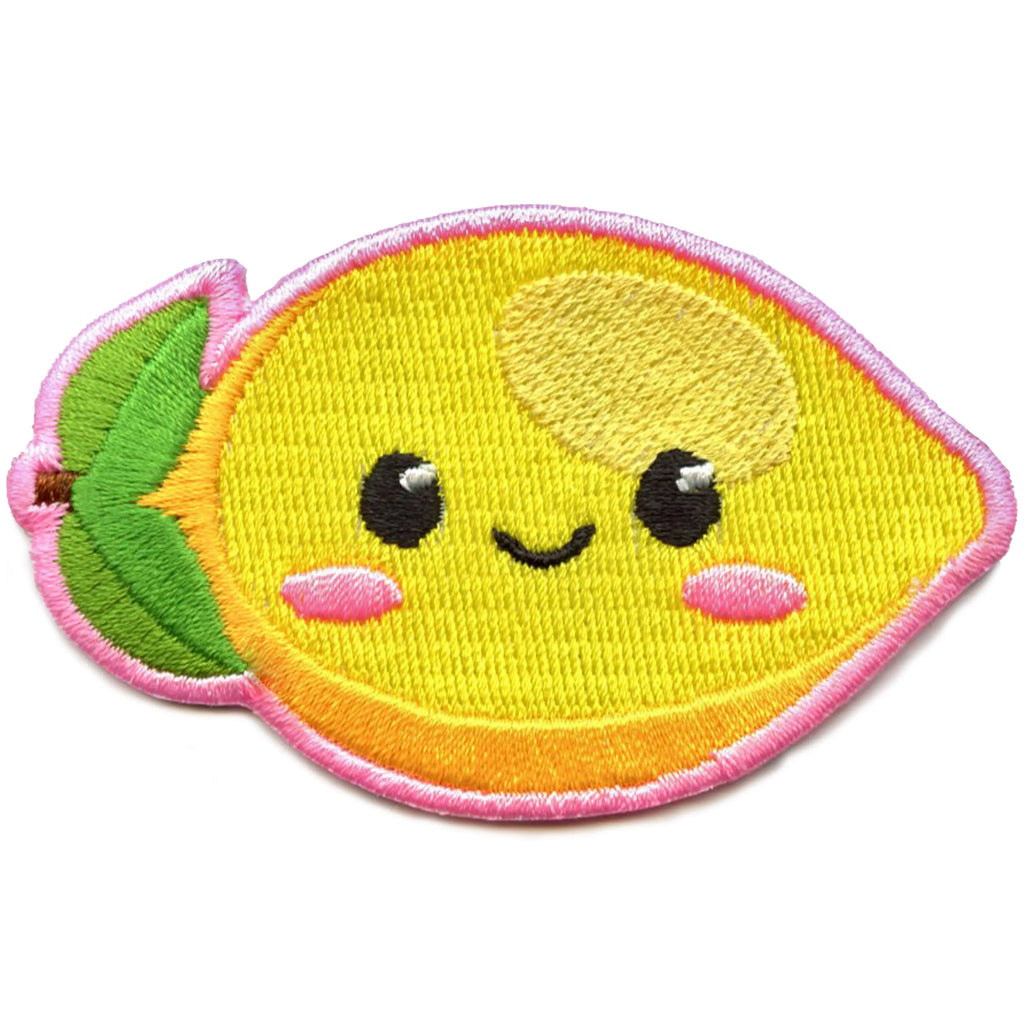 Kawaii Lemon Fruit Patch Happy Cute Food Embroidered Iron-On