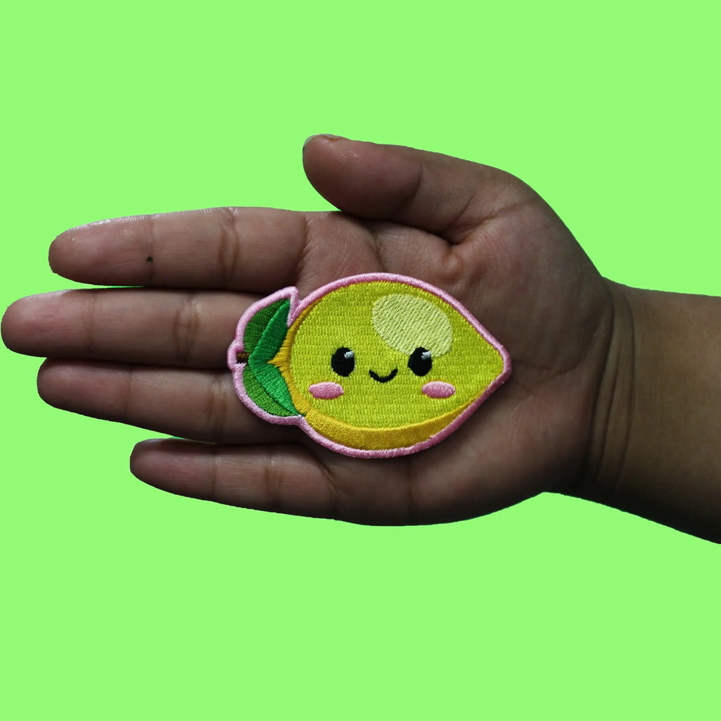 Kawaii Lemon Fruit Patch Happy Cute Food Embroidered Iron-On