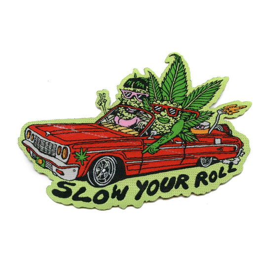 Killer Acid Slow Your Roll Patch Happy Stoner Embroidered Iron On
