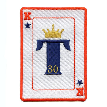 King Tuck Playing Card Patch Houston #30 Baseball Player Embroidered Iron On