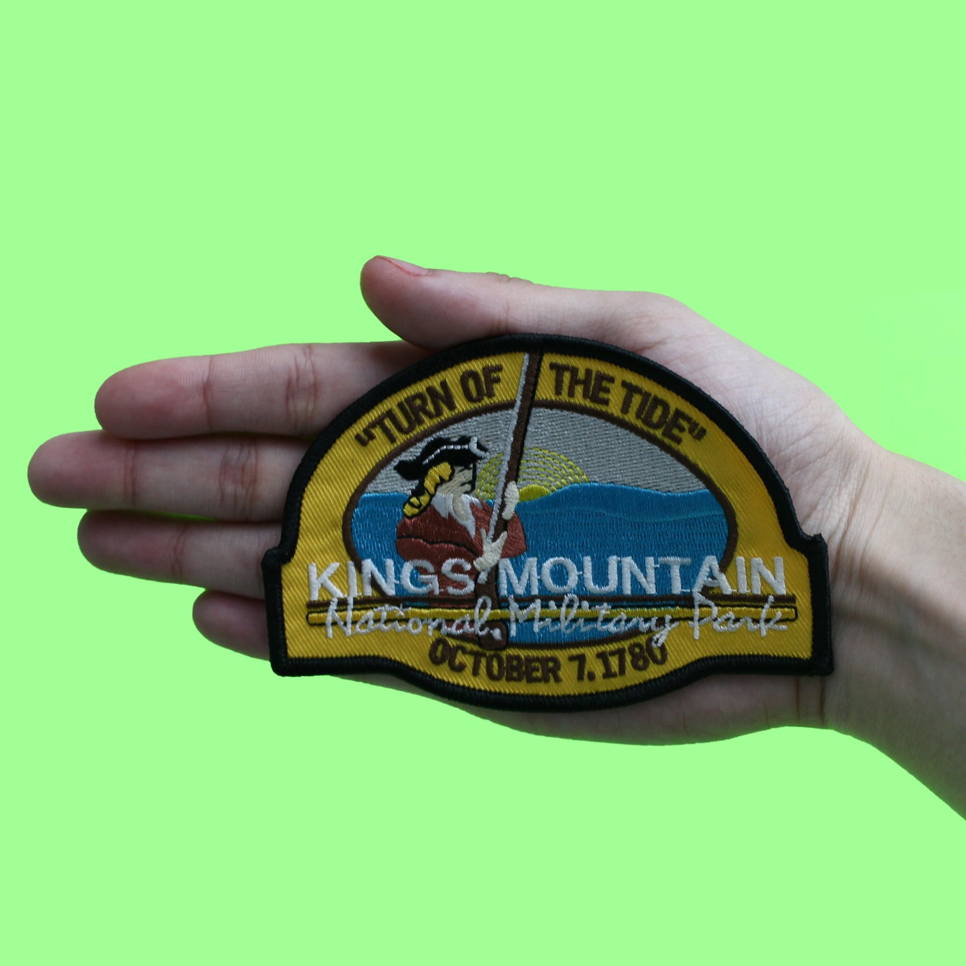 Kings Mountain National Military Park Patch Souvenir Travel View Embroidered Iron On