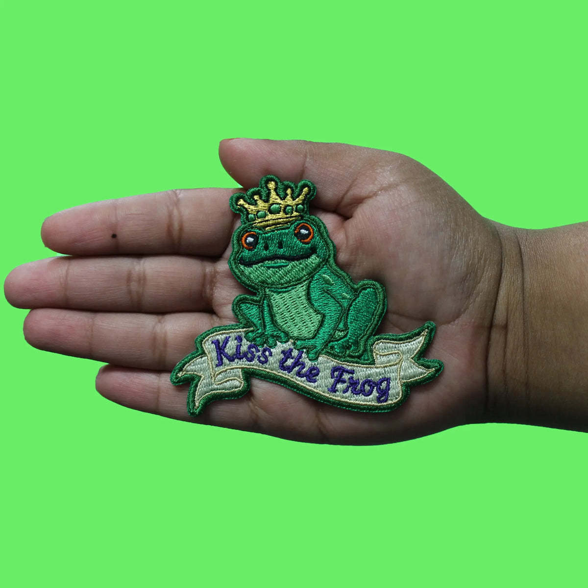 Kiss The Frog Patch New Orleans Princess Embroidered Iron On