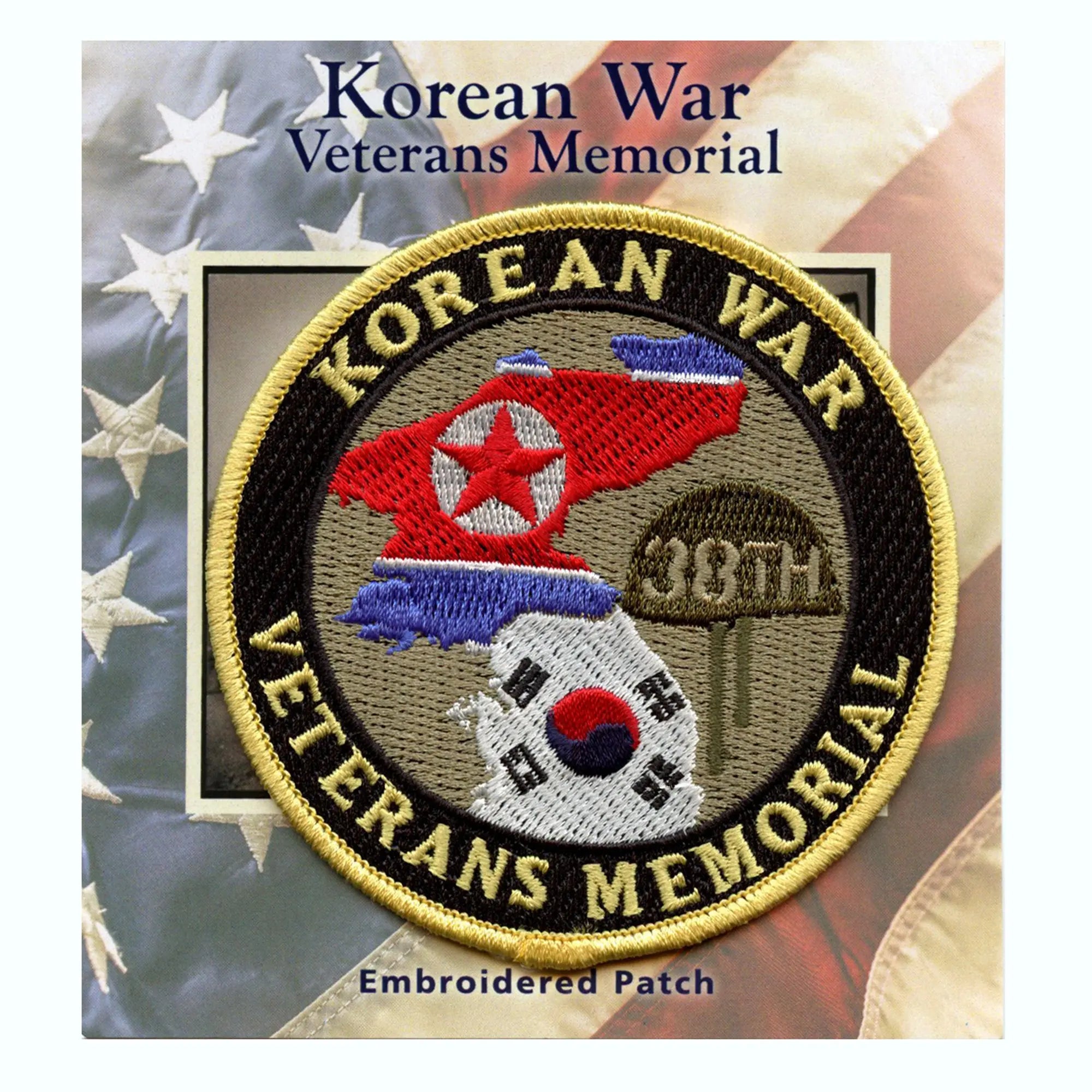 Patch commémoratif des vétérans de la guerre de Corée 38e Nations Unies brodé thermocollant