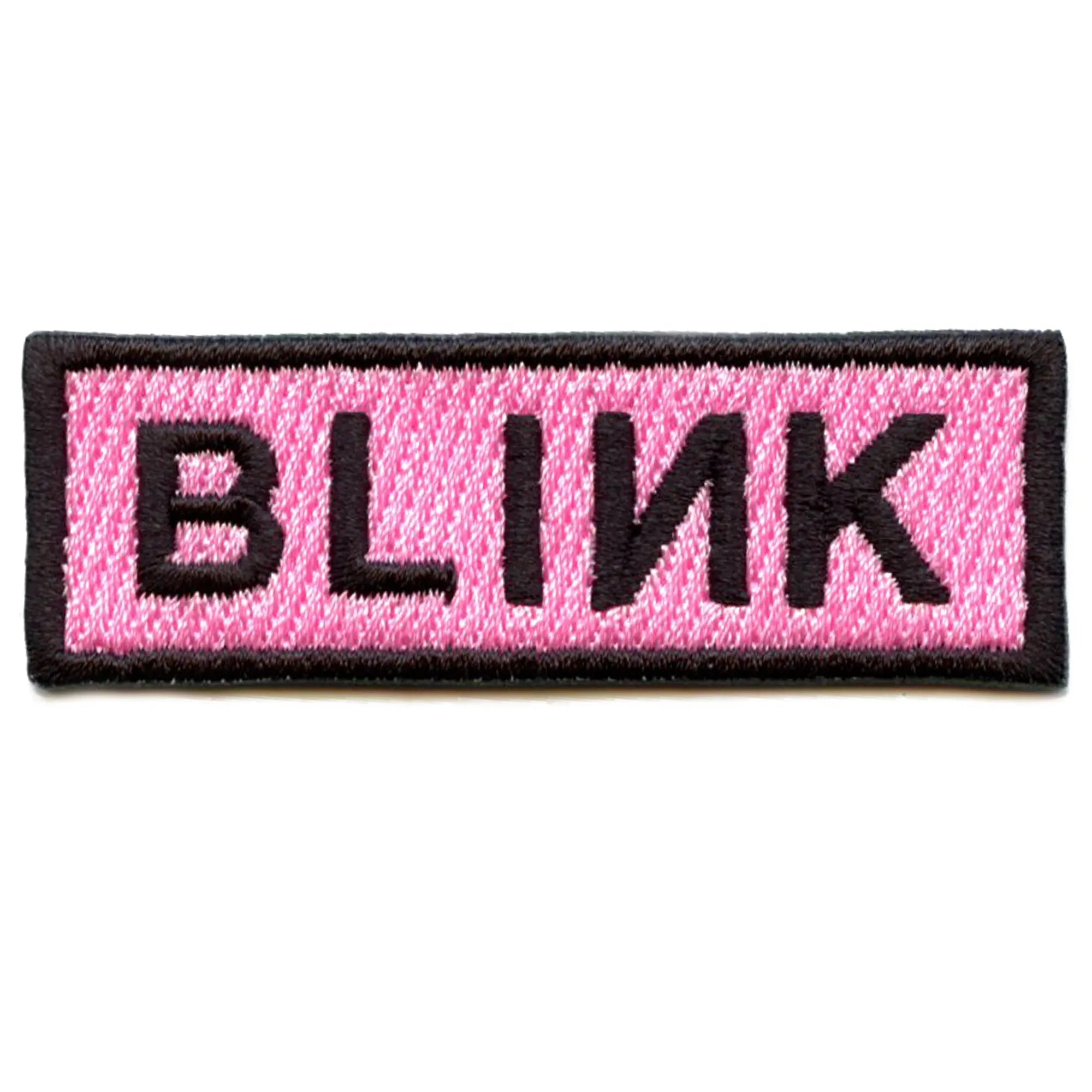 Kpop Blink Fandom Patch Box Logo Korean Embroidered Iron On