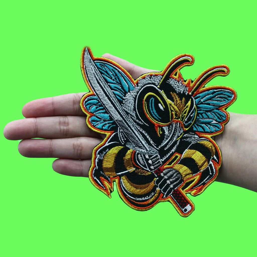 Kung Fu Killa Bees With Sword Patch Hip Hop Rap Group Embroidered Iron On