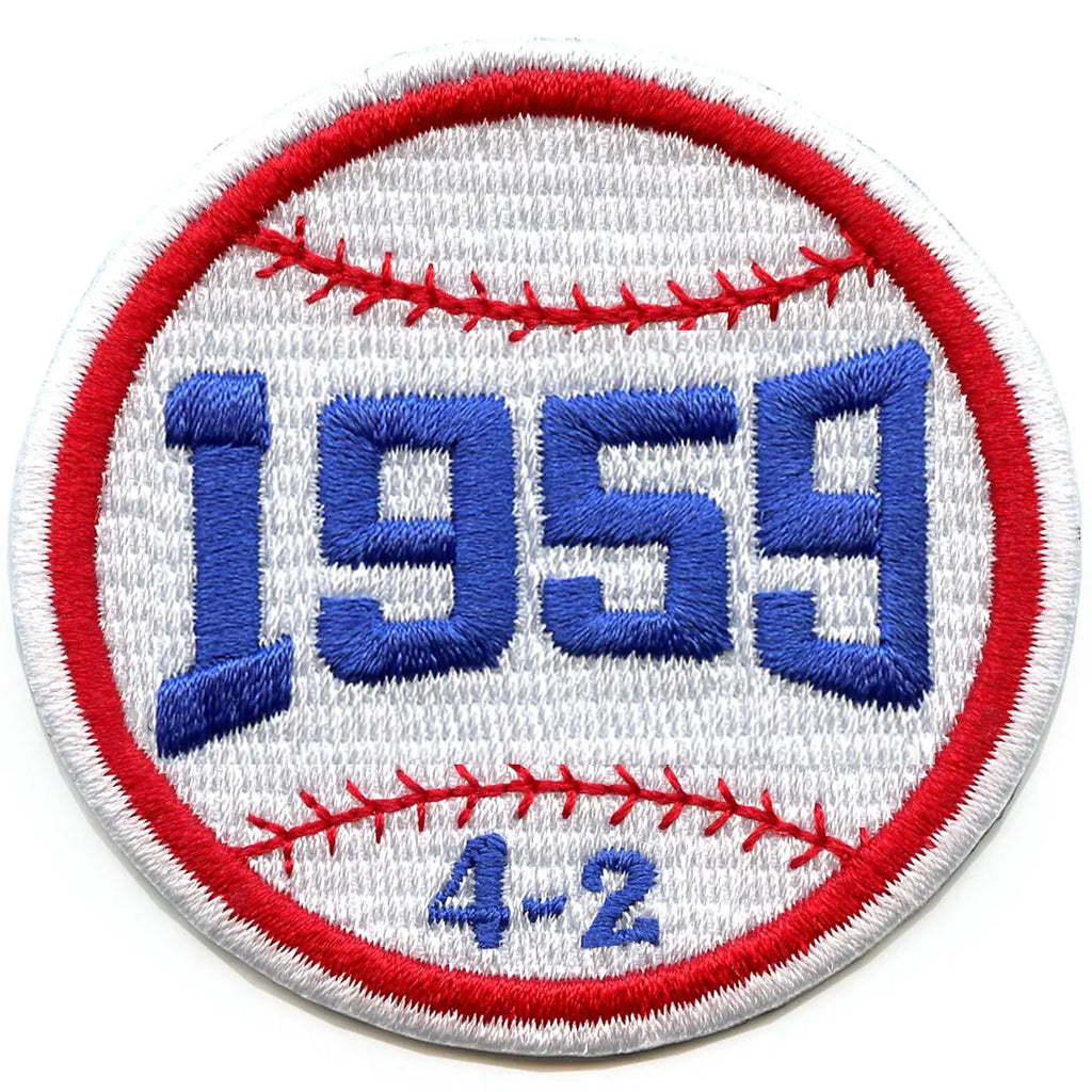 LA 1959 Baseball Patch Series Score 4-2 Embroidered Iron-On