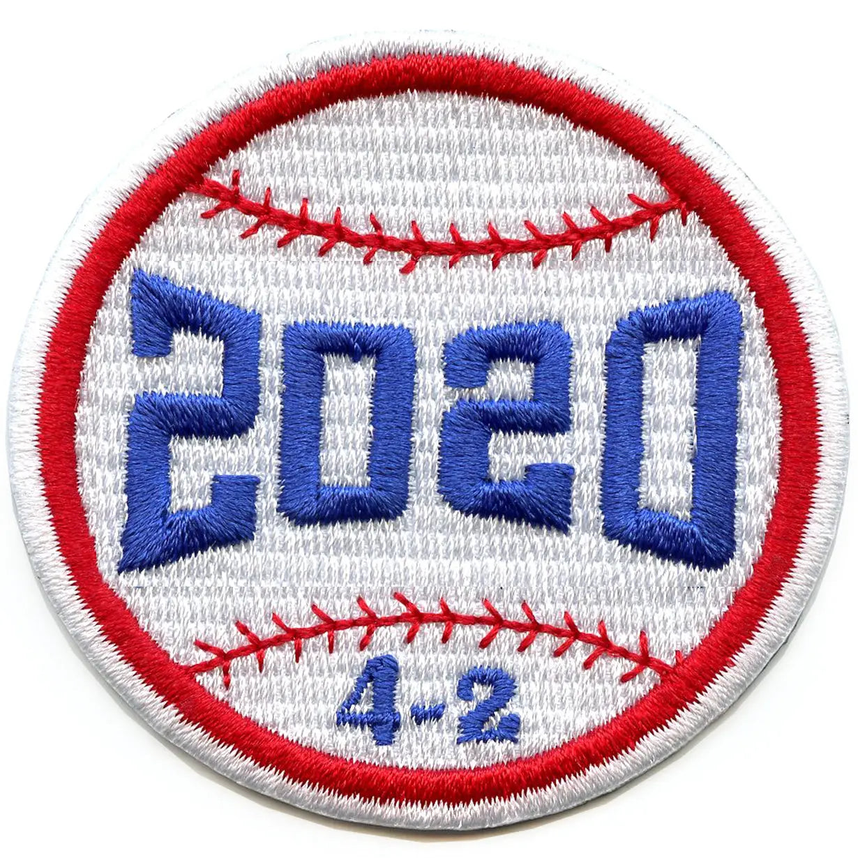 LA 2020 Baseball Patch Series Score 4-2 Embroidered Iron-On