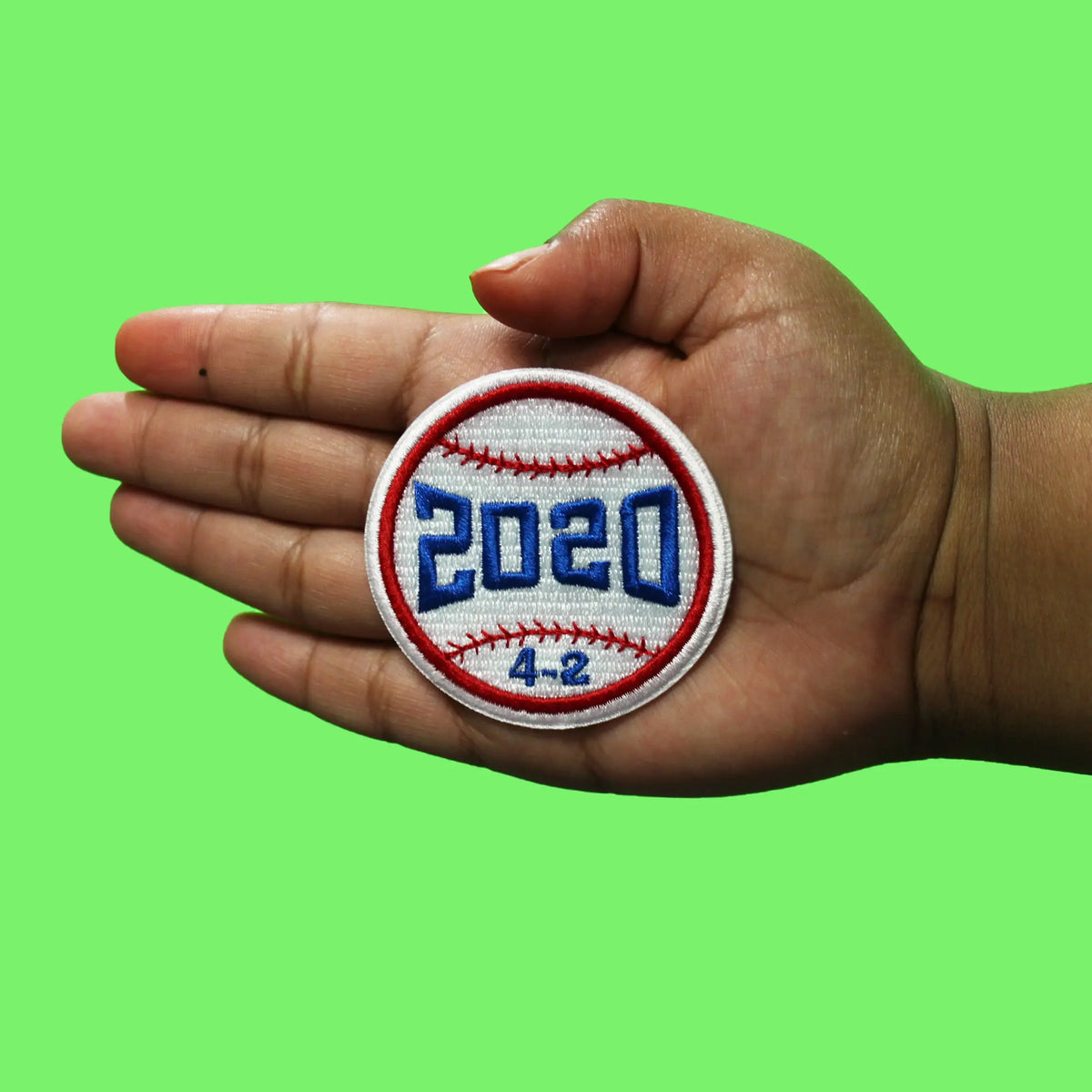 LA 2020 Baseball Patch Series Score 4-2 Embroidered Iron-On