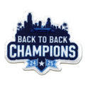 LA Back to Back Champions Patch Baseball Stadium Embroidered Iron On