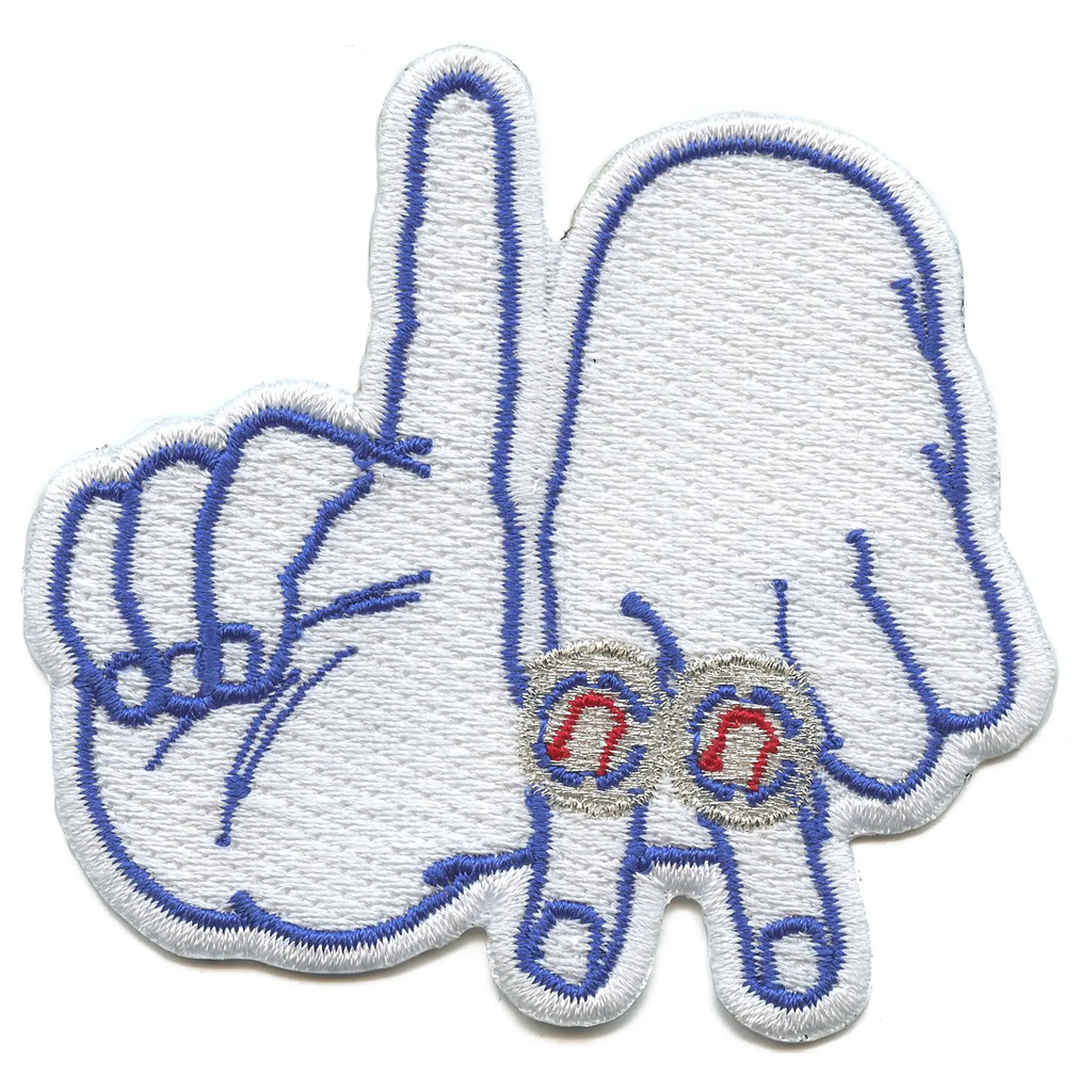 LA Back to Back Champions Patch Ring Hand Sign Embroidered Iron On