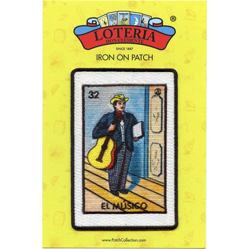 El Musico 32 Patch Mexican Loteria Card Sublimated Embroidery Iron On