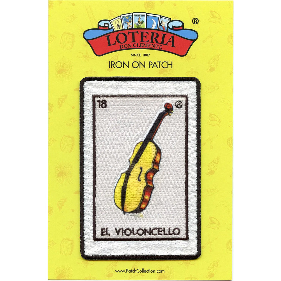 El Violoncello 18 Patch Cello Mexican Loteria Card Sublimated Embroide ...