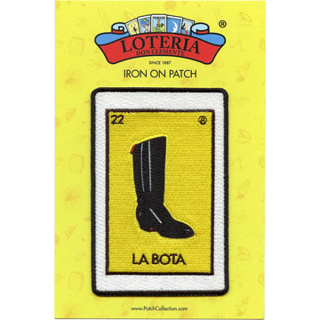 La Bota 22 Patch Mexican Loteria Card Sublimated Embroidery Iron On