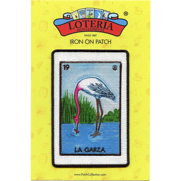 La Garza 19 Patch Mexican Loteria Card Sublimated Embroidery Iron On