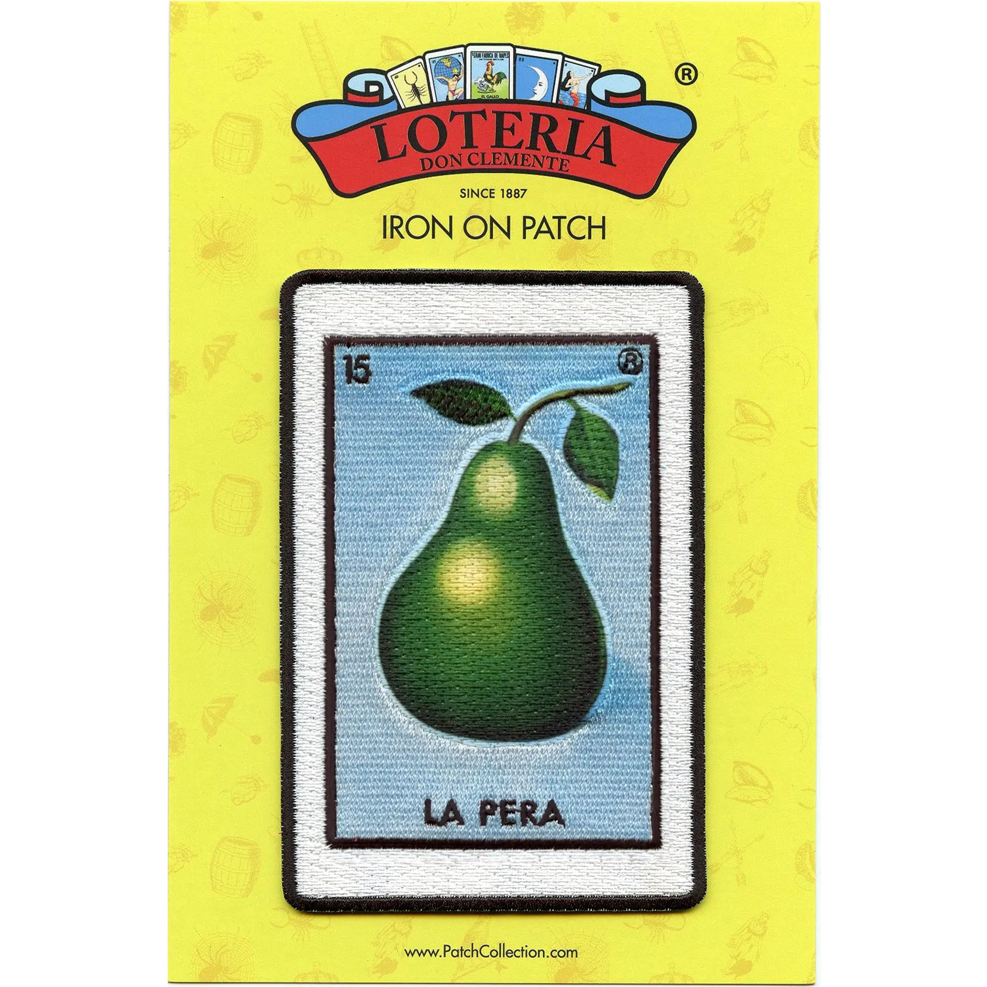 La Pera 15 Patch Pear Mexican Loteria Card Sublimated Embroidery Iron ...