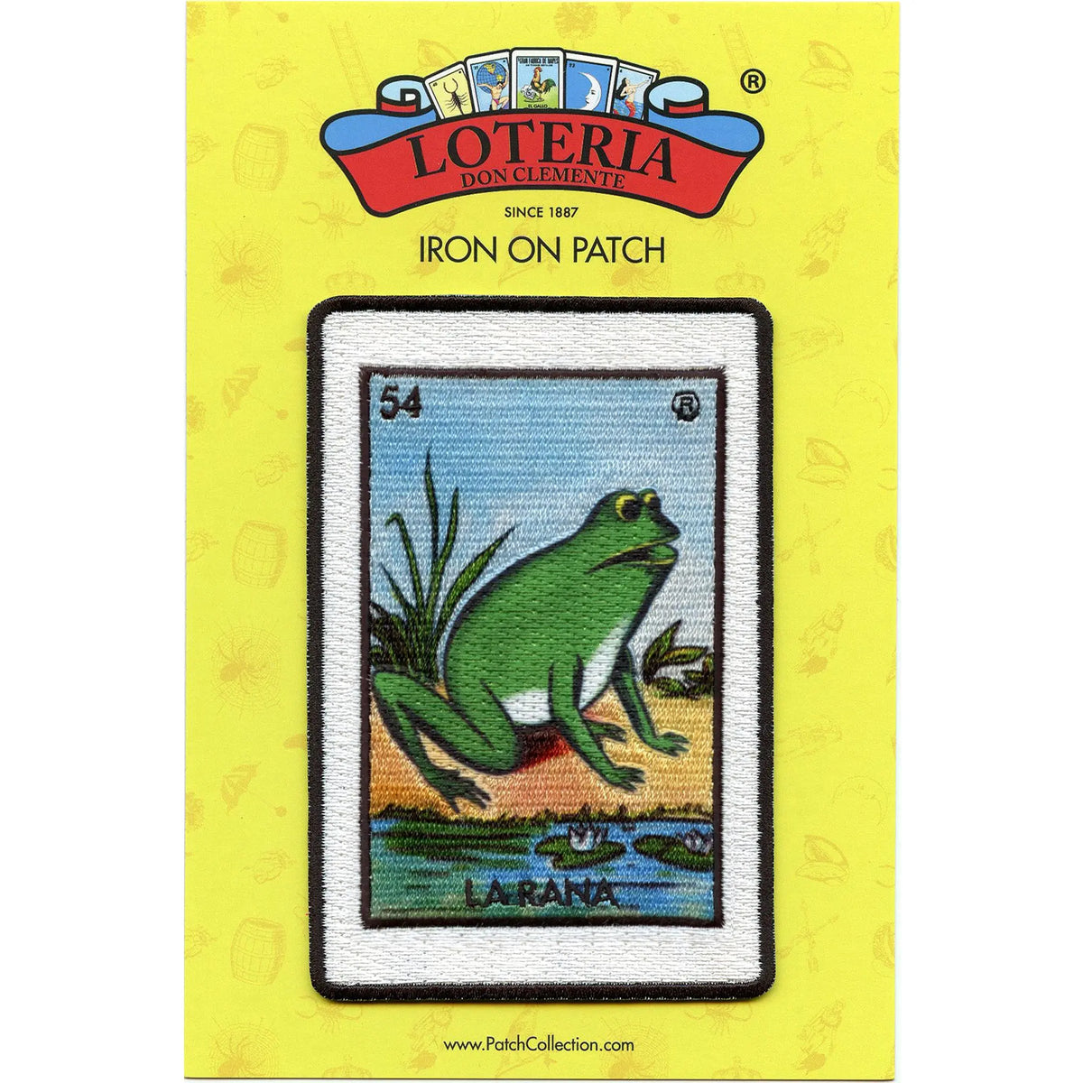 La Rana 54 Patch Mexican Loteria Card Sublimated Embroidery Iron On ...
