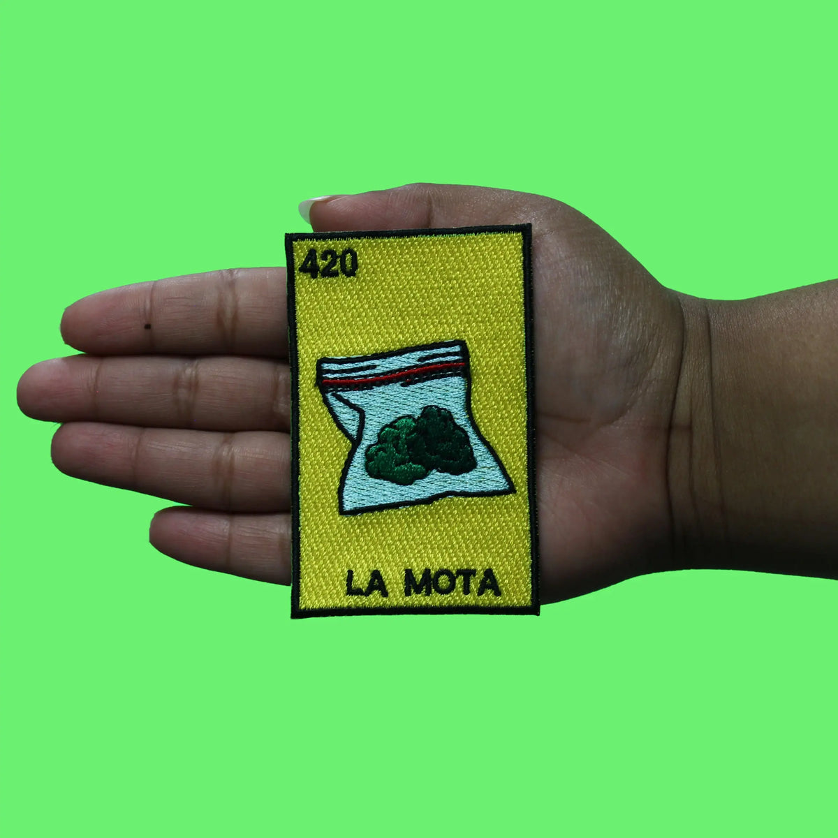 La Mota 420 Patch Mexican Card Embroidery Iron On