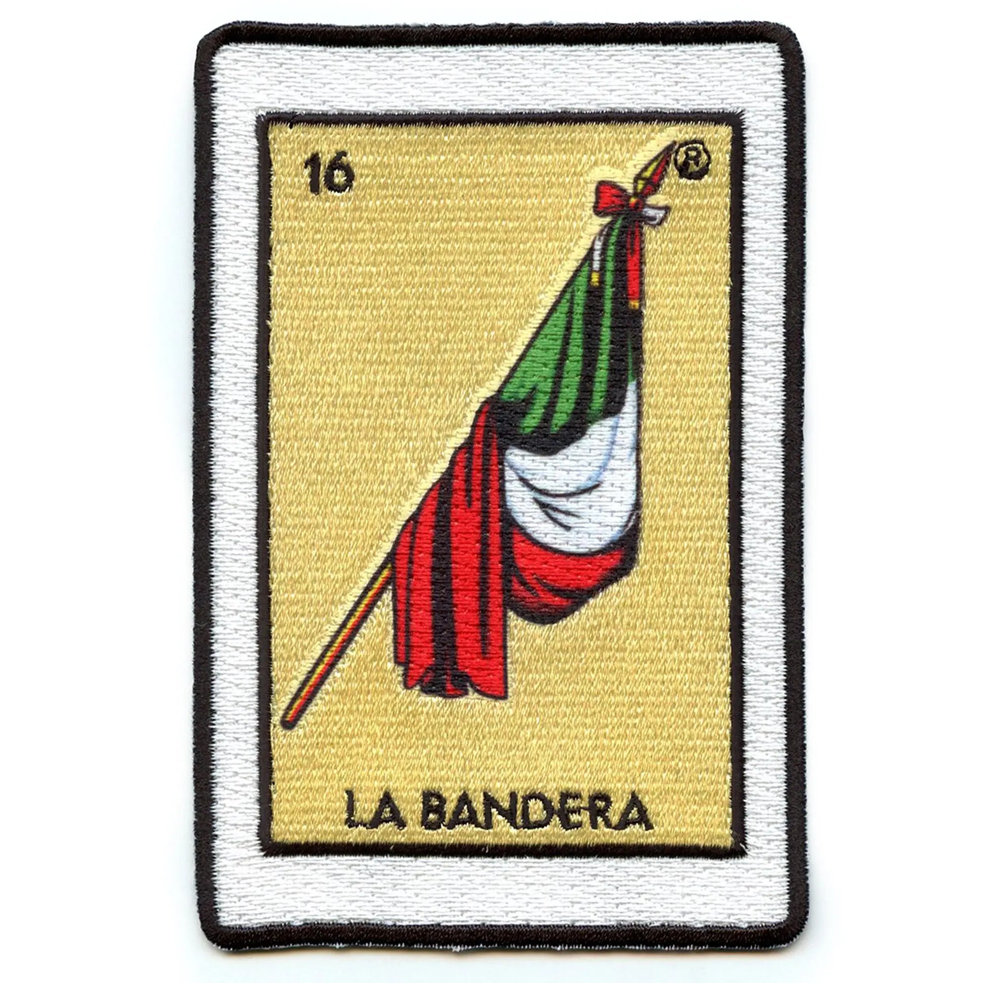 La Bandera 16 Rainbow Patch Mexican Loteria Card Sublimated Embroidery Iron On