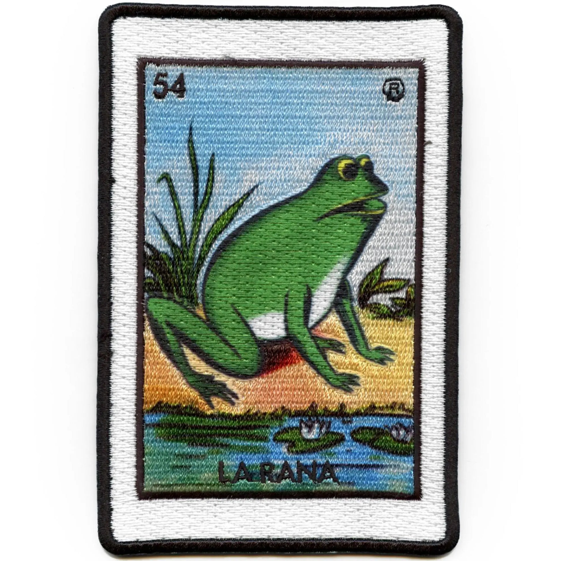La Rana 54 Patch Mexican Loteria Card Sublimated Embroidery Iron On
