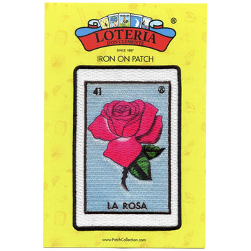 La Rosa 41 Patch Mexican Loteria Card Sublimated Embroidery Iron On