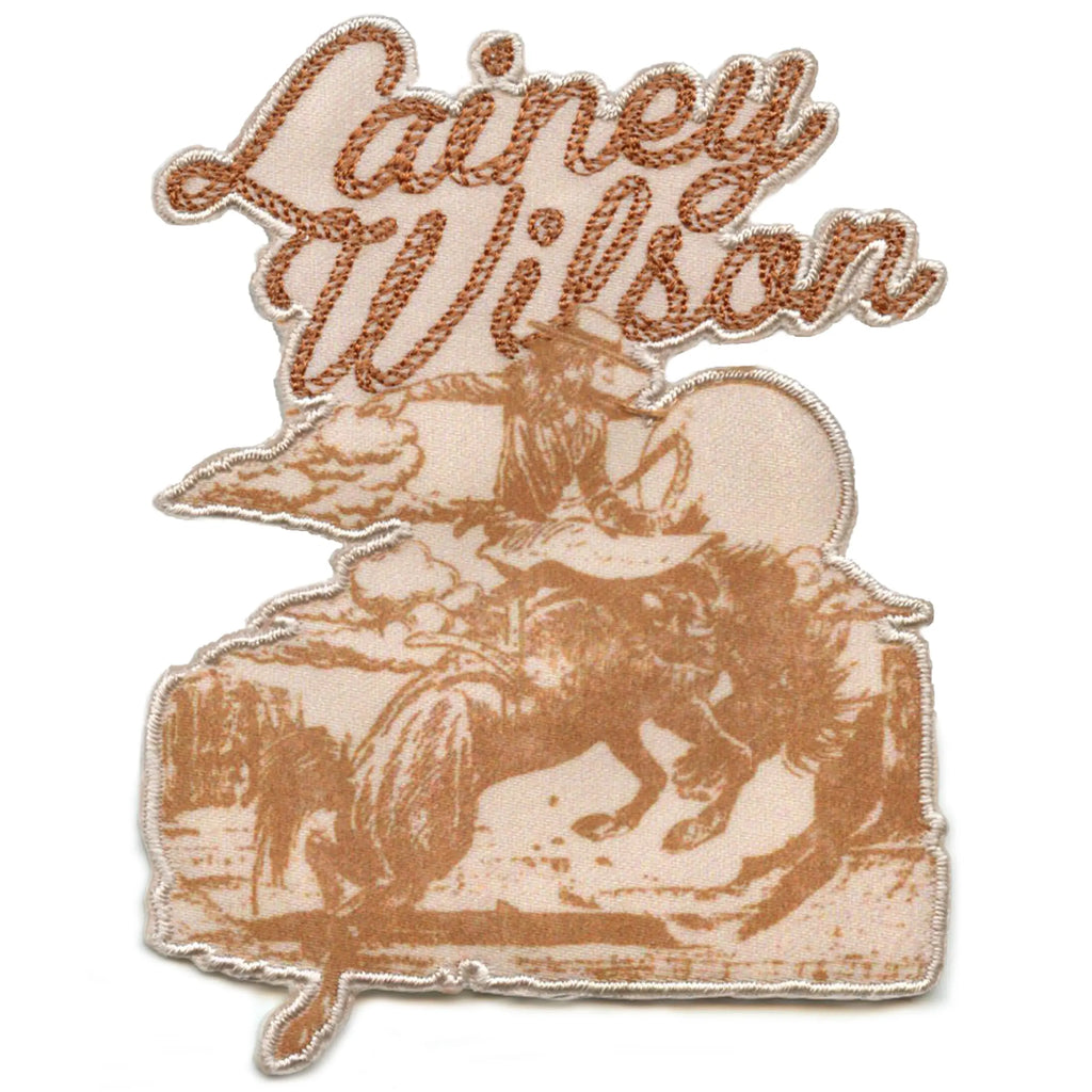 Lainey Wilson Artist Patch Cowgirl Riding Horse Sublimated Embroidery Iron-On