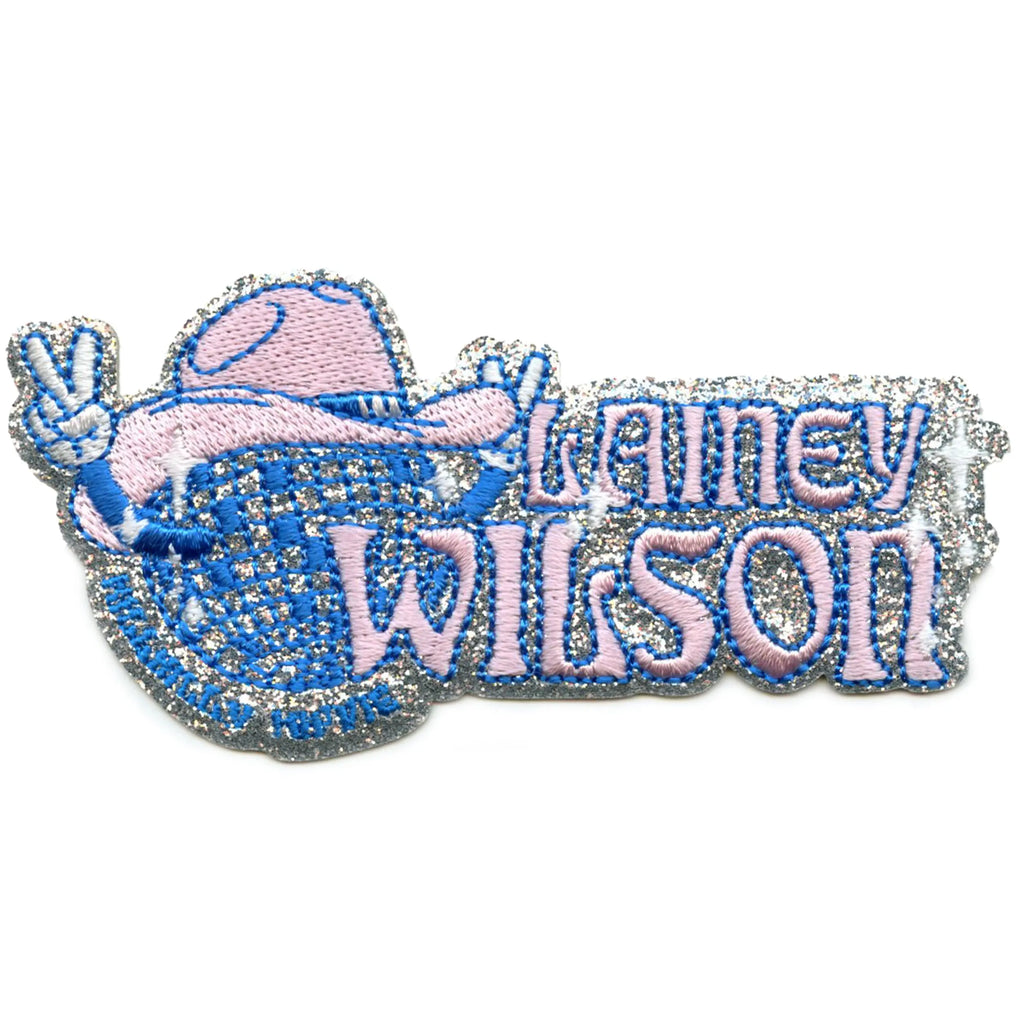 Lainey Wilson Artist Patch Hillbilly Hippie Glitter Appliqué Iron-On