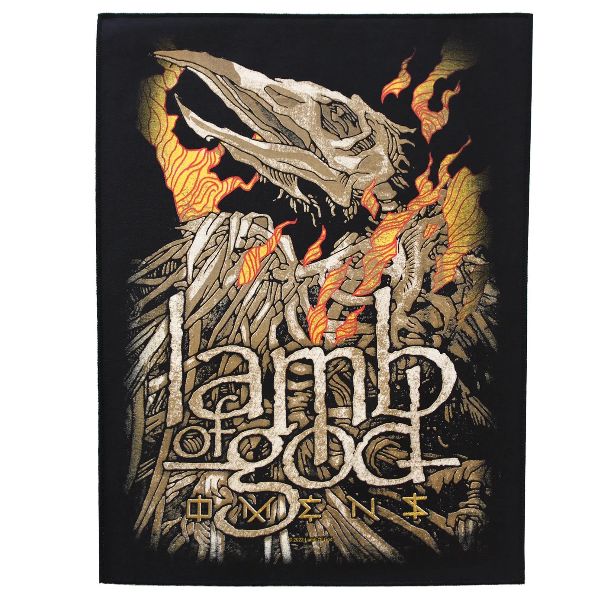 Punk Rocker God Lamb Of God Omens Back Patch Punk Rock XL DTG Printed Sew On – Patch ...