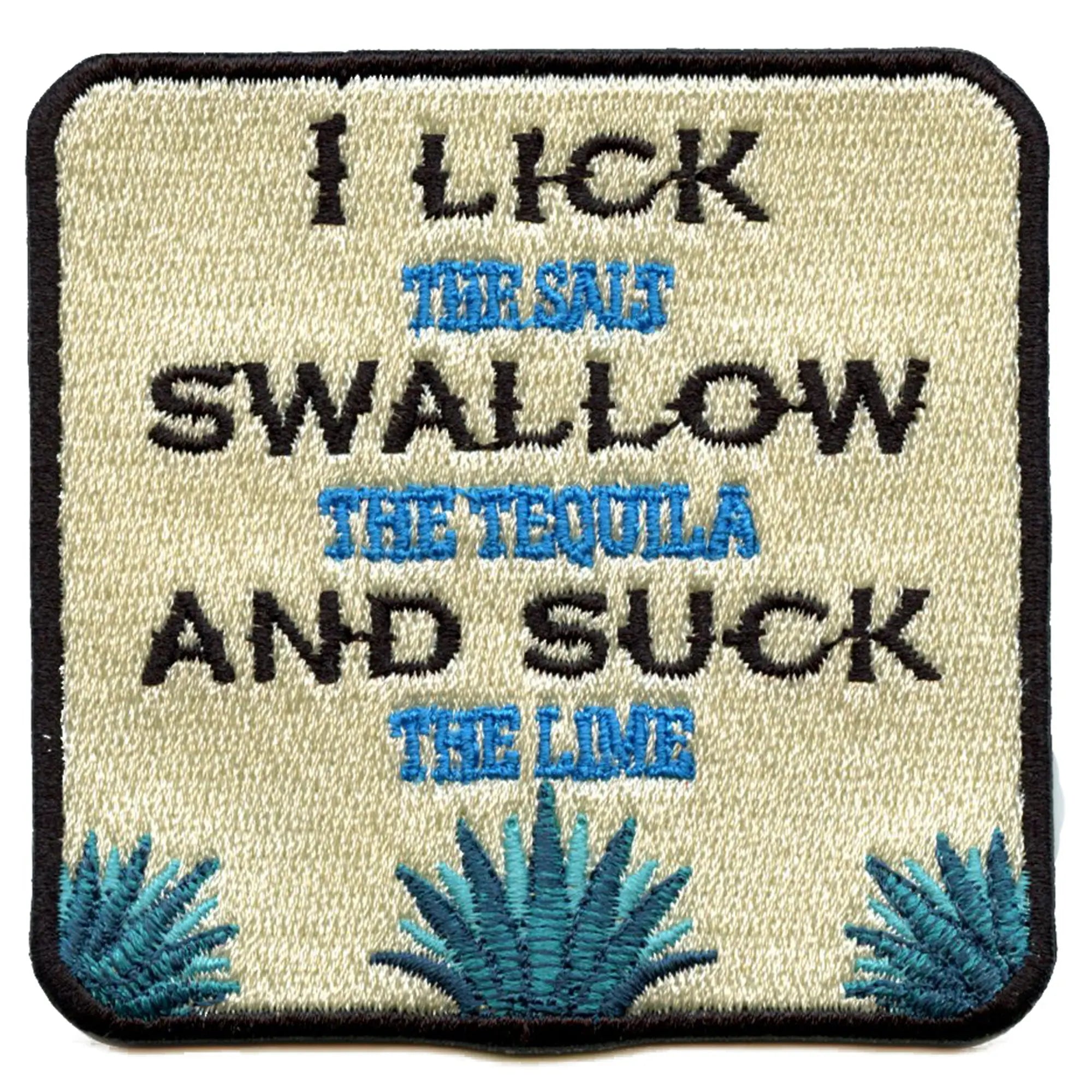 Patch brodé Lick The Salt Swallow Tequila Lime à repasser