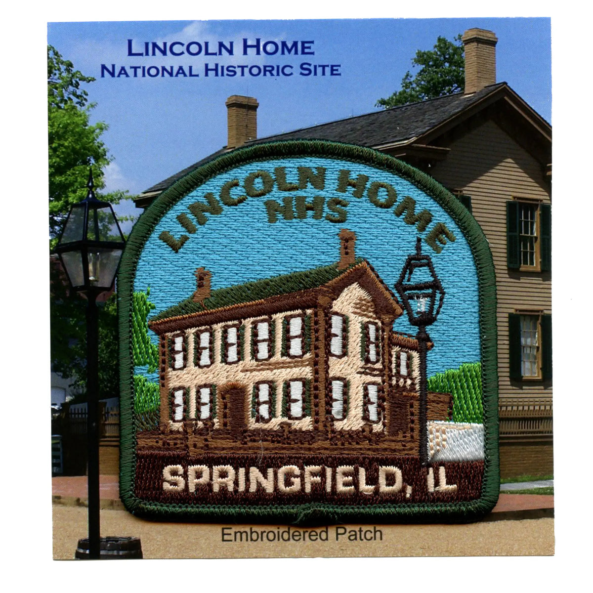 Lincoln Home Illinois Patch President Historic House Embroidery Iron O ...
