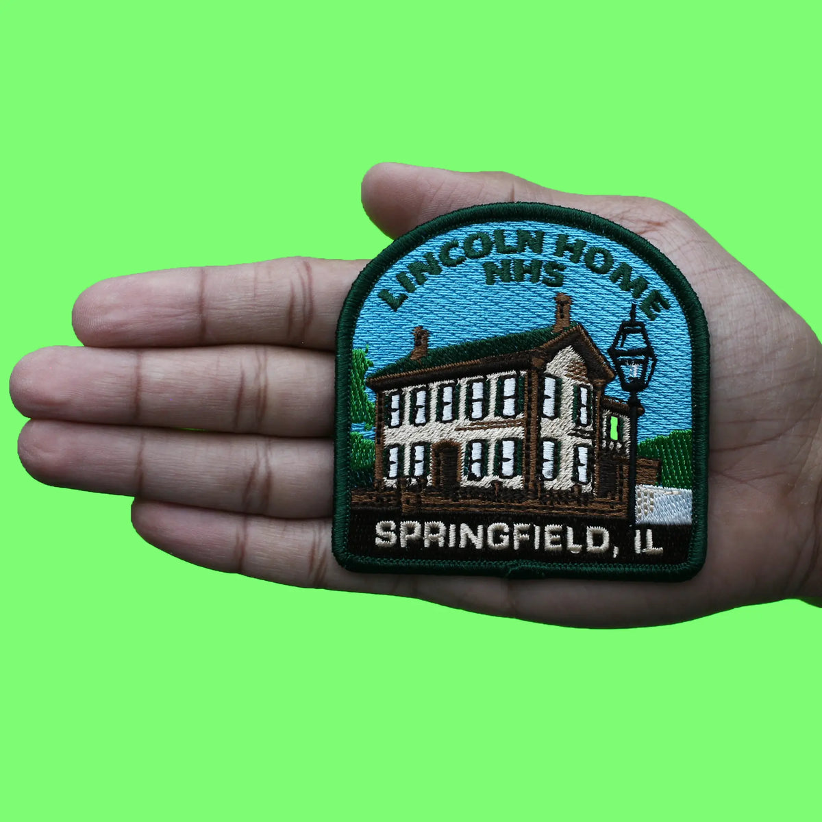 Lincoln Home Illinois Patch President Historic House Embroidery Iron O ...