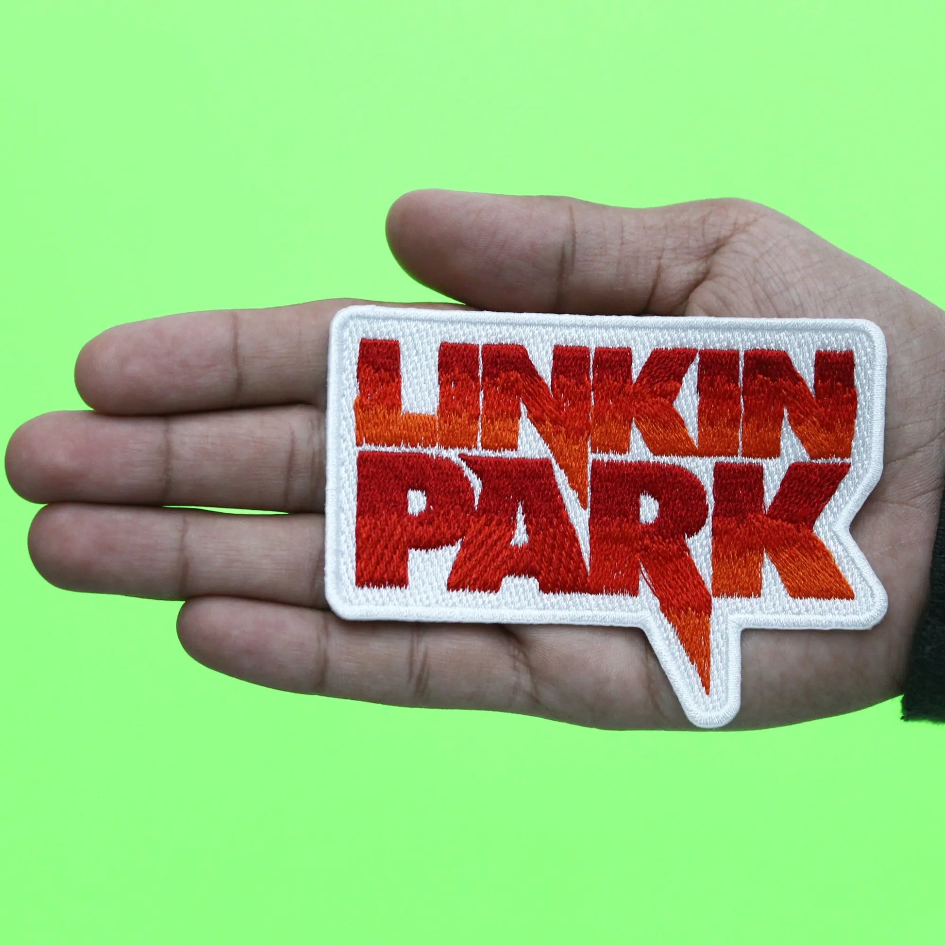 Linkin Park Band Patch Red Script Logo Embroidered Iron On