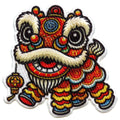 Lion Dance Performance Patch Chinese New Year Sublimated Embroidery Iron-On