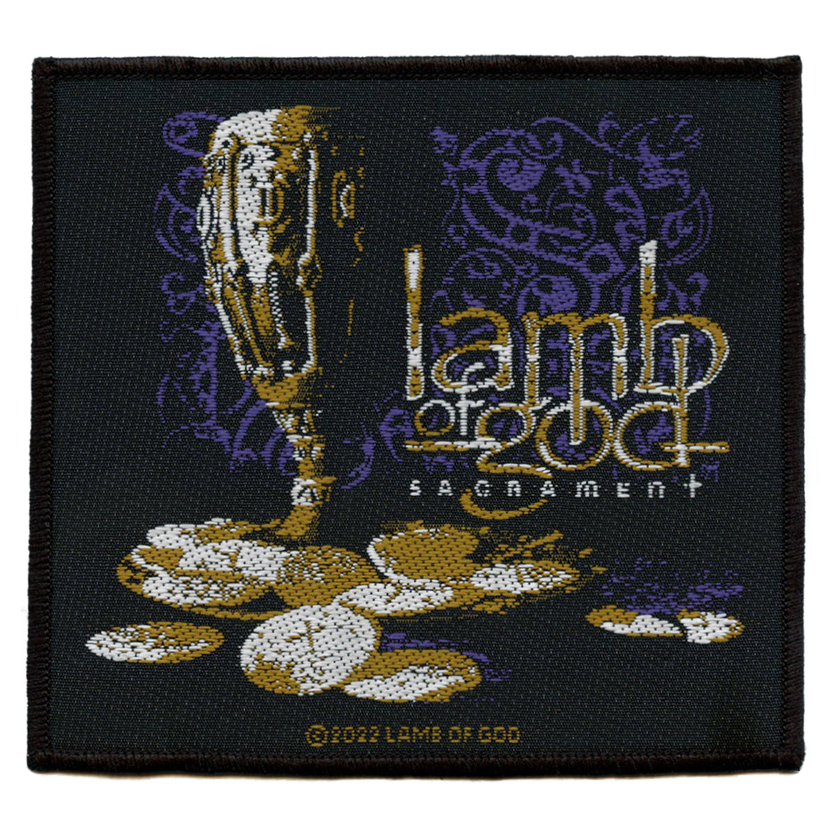 Lamb of God Patch Sacrament Heavy Metal Band Woven Iron On Patch