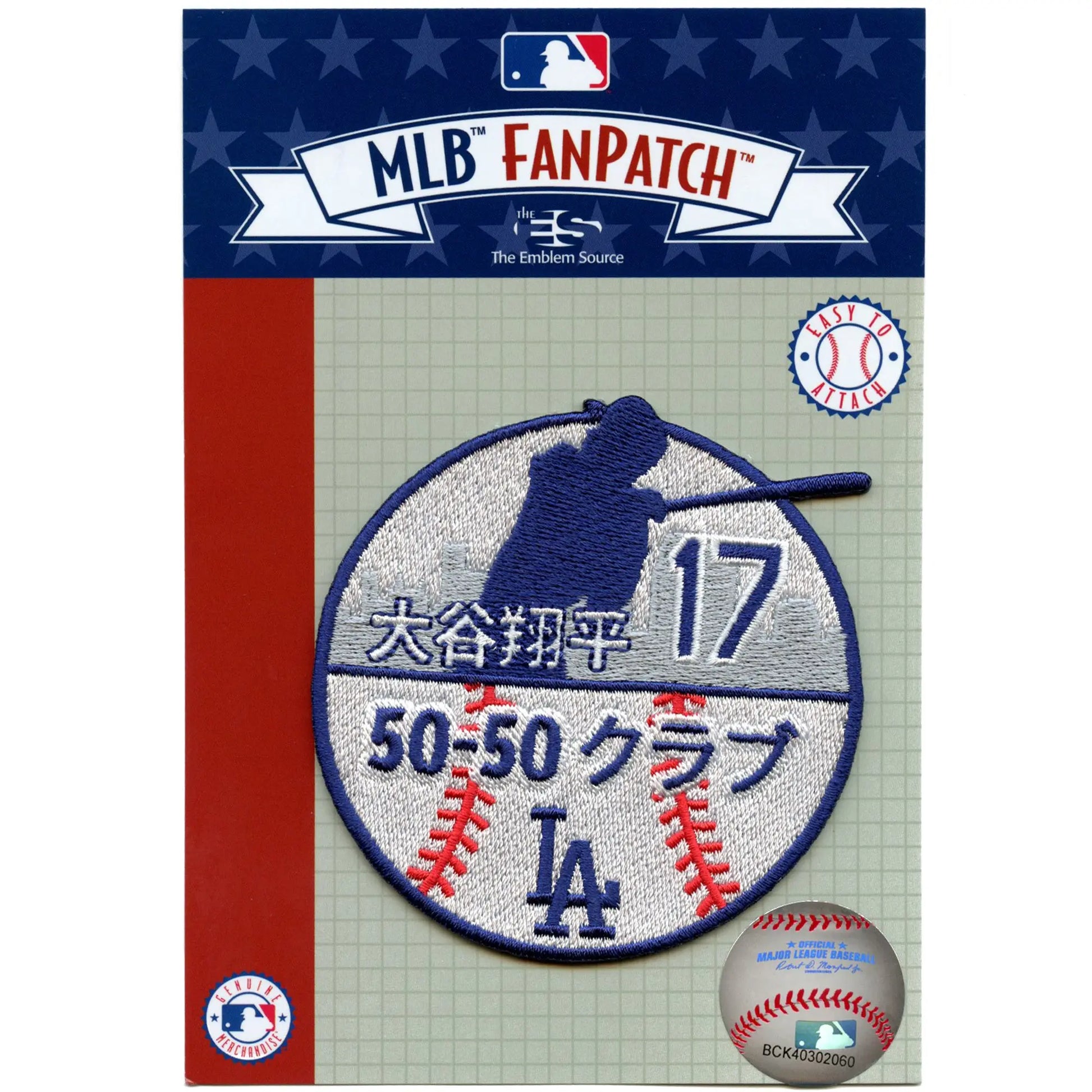 Los Angeles Dodgers Shohei Ohtani Patch 50-50 Club Japanese Embroidered Iron on