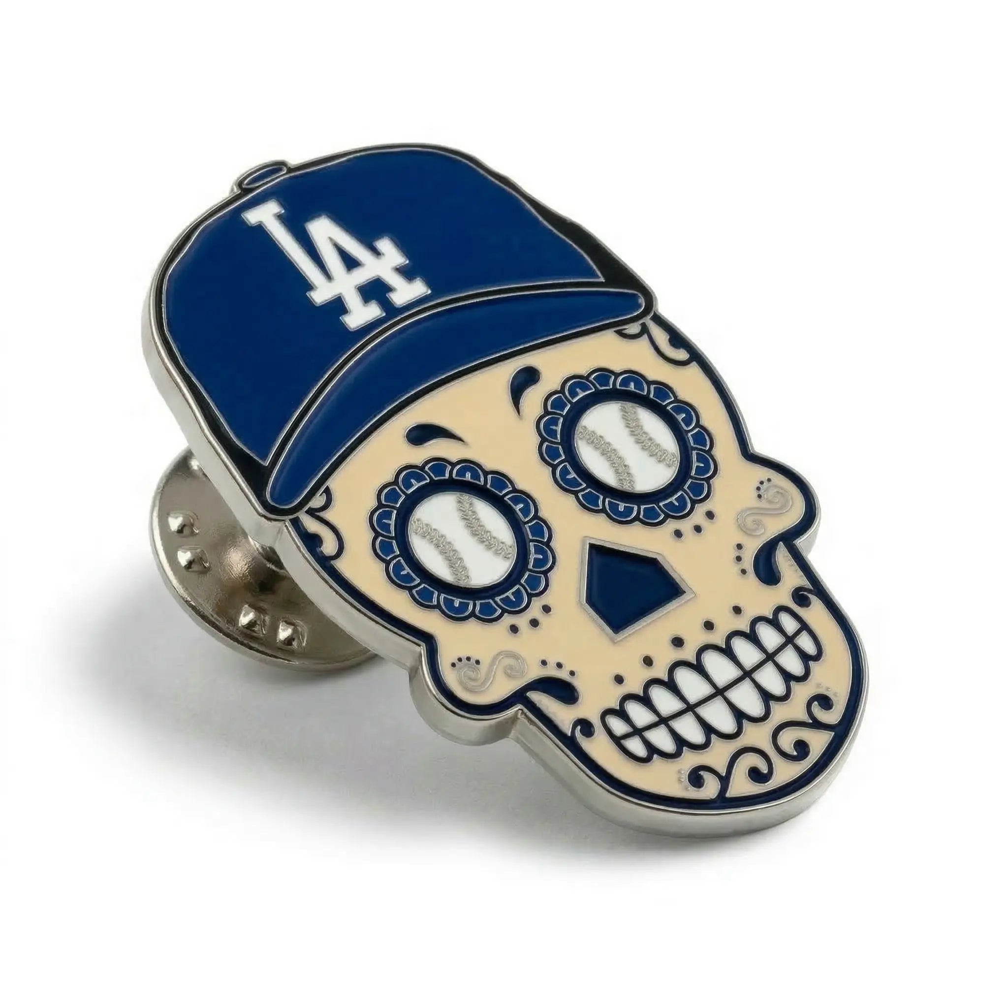 Los Angeles Dodgers Sugar Skull Logo MLB Enamel Pin