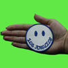 Los Angeles Smiley Face Patch White Emoji Embroidered Iron on