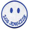 Los Angeles Smiley Patch White Emoji Face Embroidered Iron on