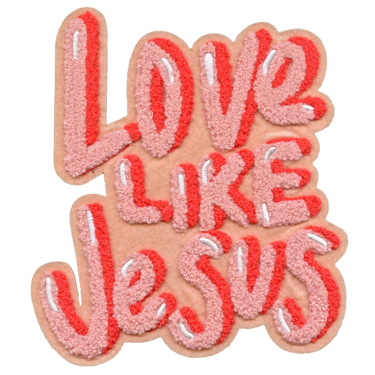 Love Like Jesus Large Patch Religious Christian Faith Chenille Iron On