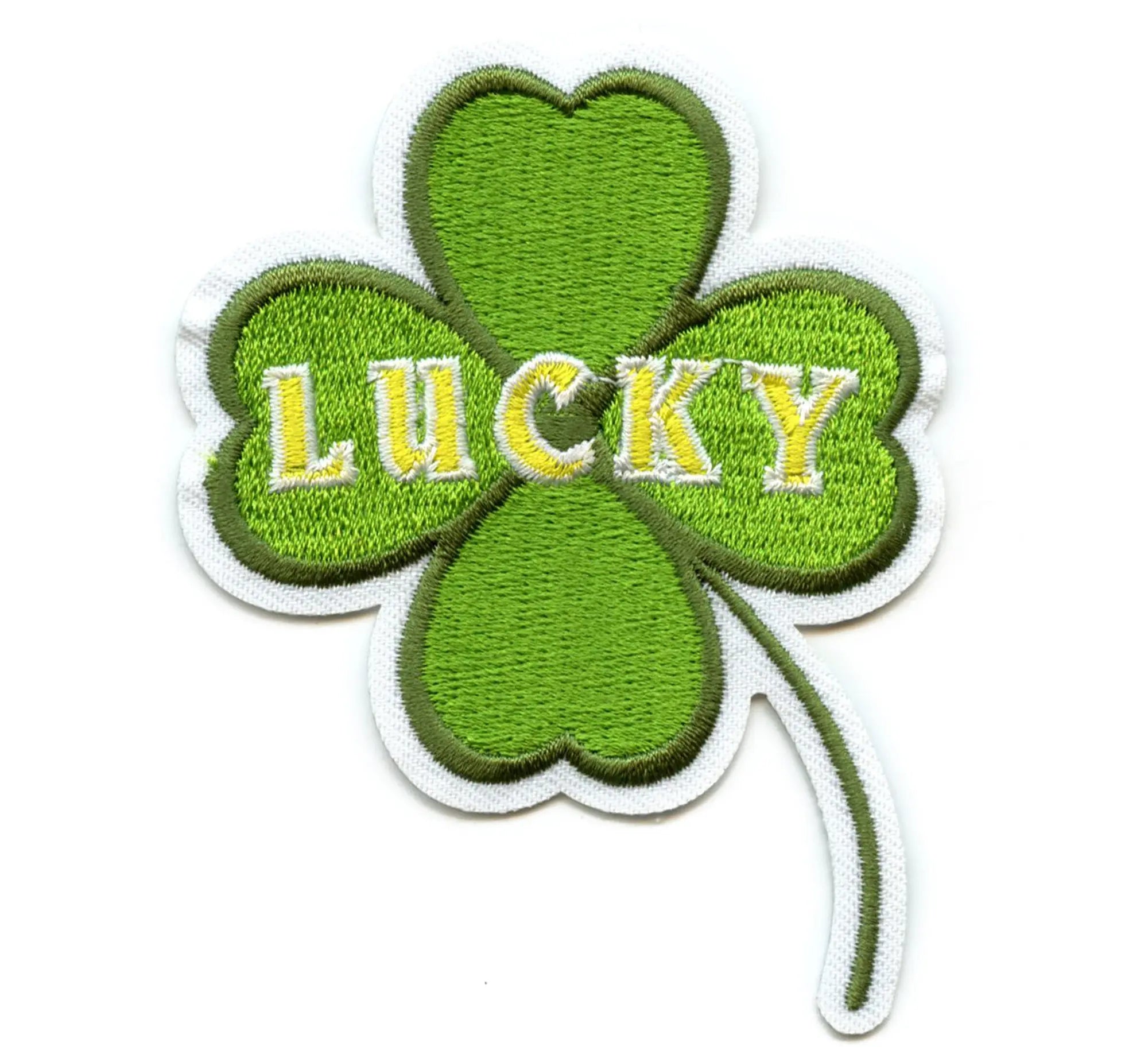 Patch trèfle porte-bonheur en forme de fleur de vacances irlandaise brodée à repasser