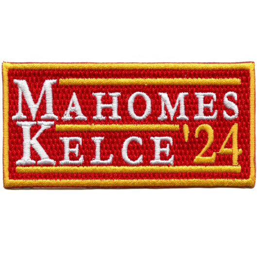 Mahomes Kelce 2024 Patch Kansas City Football Presidential Embroidered Iron On