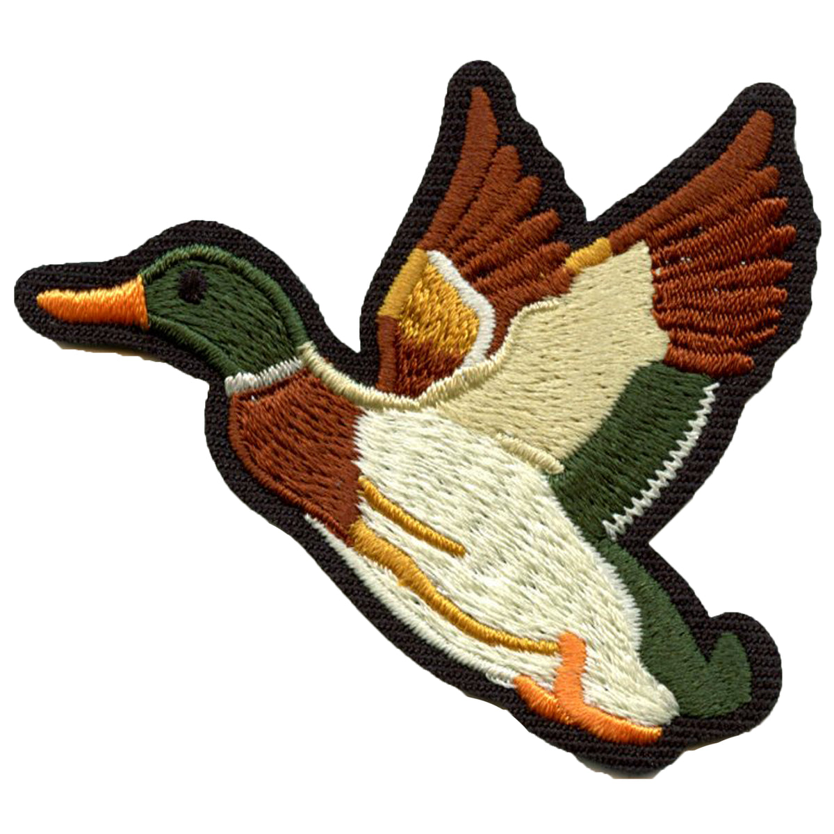 Mallard Duck Flying Patch Aquatic Bird Hunting Embroidered Iron on